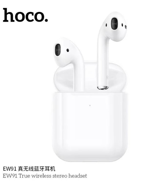 Наушники bluetooth HOCO EW91 True wireless stereo headset (белый) Наушники bluetooth HOCO EW91 True wireless stereo headset (белый)