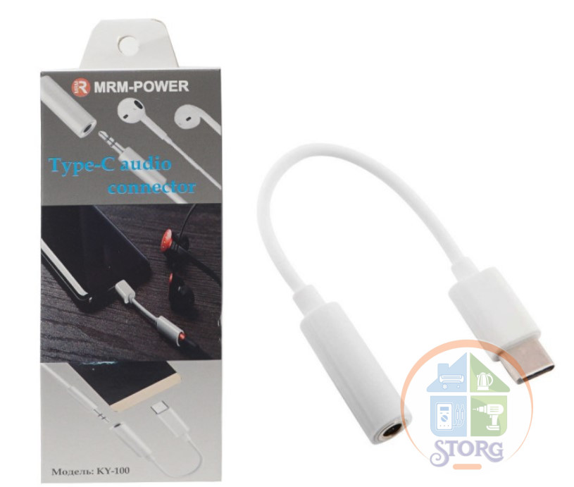 Аудио-Переходник MRM-Power KY100  Type-C на Audio aux для наушников