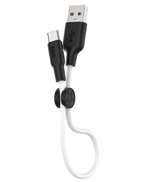 USB Кабель HOCO X21 Silicone Plus Type-C (L=0.25M) black-white 25см