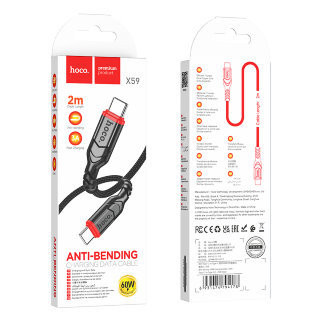 Дата-кабель HOCO X59 Victory charging data cable Type-C (L=2M) (Черный)