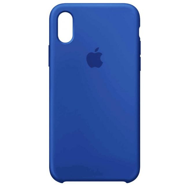 Чехол Silicone Case для iPhone X/XS (Синий)(3)