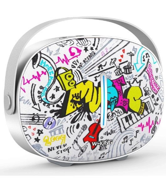 Портативная Bluetooth колонка W-King T8II (граффити) 50-99 Вт, 24 ч работы, IPX7, FM, TWS, 3,6кг Портативная Bluetooth колонка W-King T8II (граффити) 50-99 Вт, 24 ч работы, IPX7, FM, TWS, 3,6кг