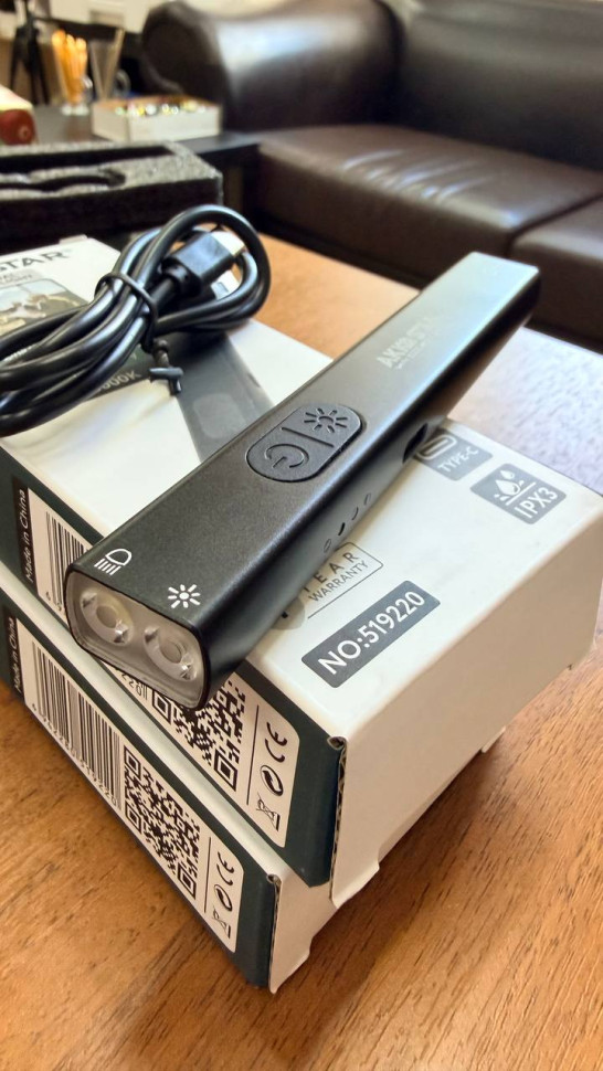 Фонарь-лазер ручной AKKOSTAR 519220 + ультрафиолет 6W/520lm 500mAh 8000-10000K