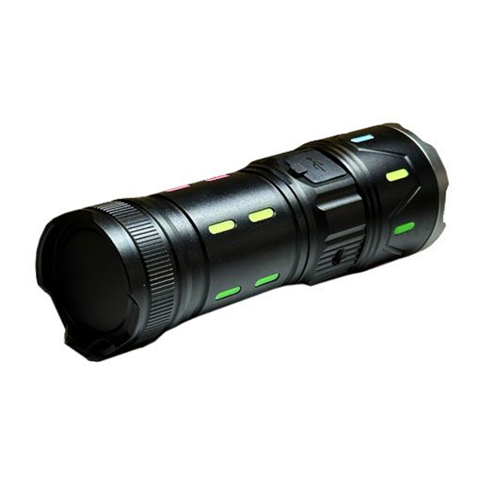 Фонарь ручной светодиодный ИСКРА IR-G32, лазерный диод, 35w, 1 режим, встрой.PowerBank