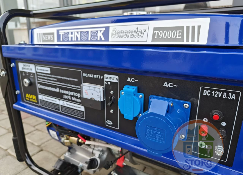 Генератор бензиновый Tehnotek LT9000 ЕB (7,0/7,5,кВт, электр.старт, ручки, колеса,медная обмотка 100% качество)