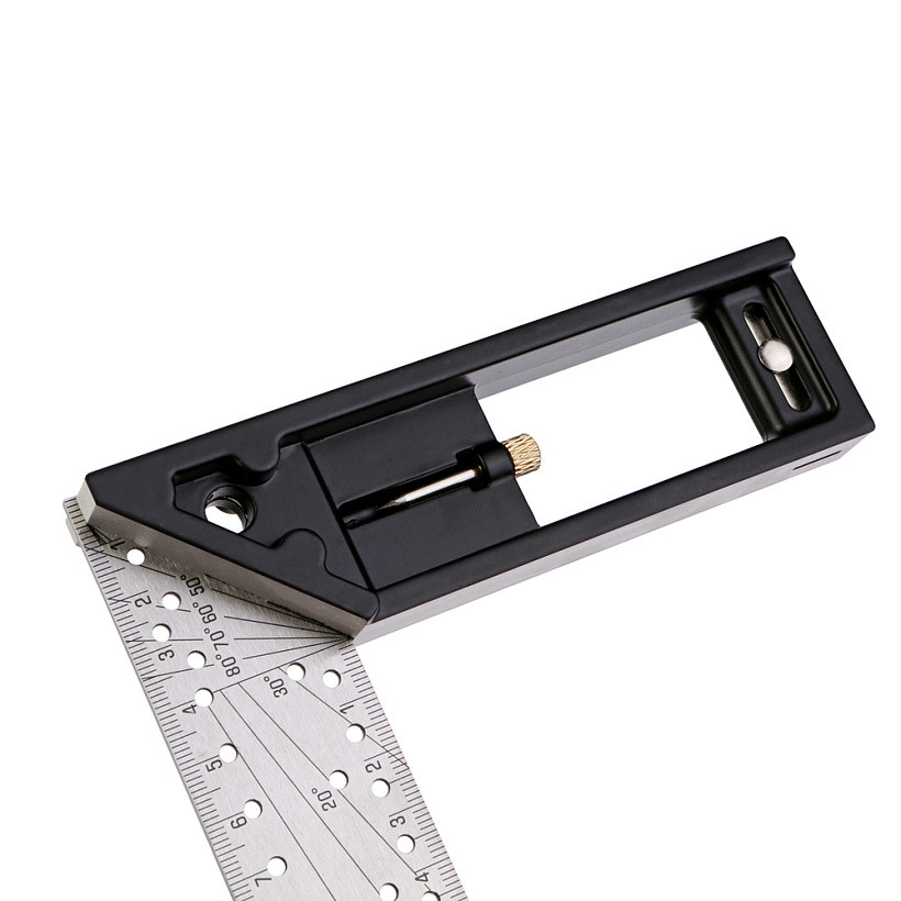 Угольник разметочный Hanskonner HK2020-11-300, 300мм, выдвижной упор, чертилка