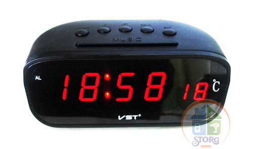 Часы настольные VST-803/1 (красный)