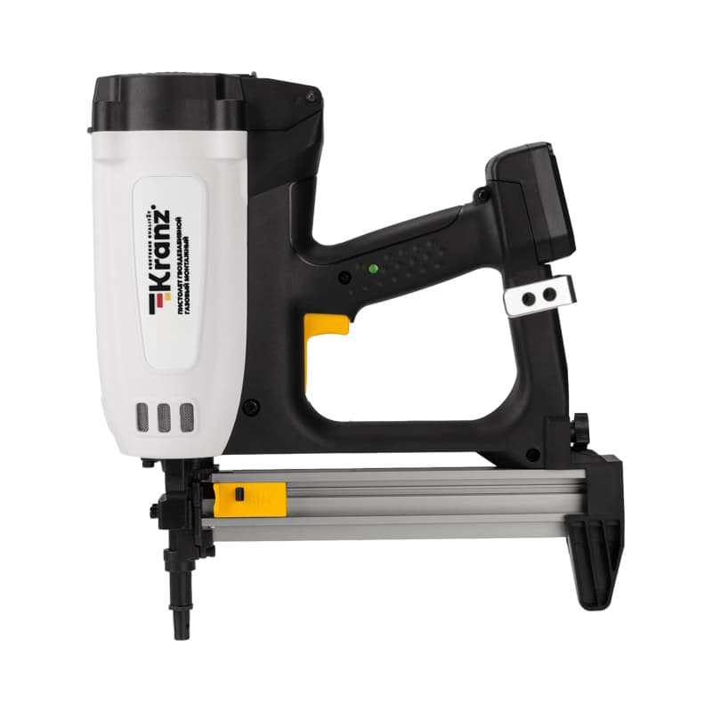 Гвоздезабивной пистолет газовый монтажный KRANZ GN95, 95Дж, длина гвоздей 15-40мм, диаметр 2,7-3мм
