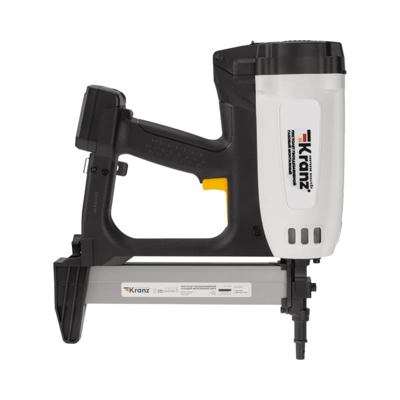 Гвоздезабивной пистолет газовый монтажный KRANZ GN95, 95Дж, длина гвоздей 15-40мм, диаметр 2,7-3мм