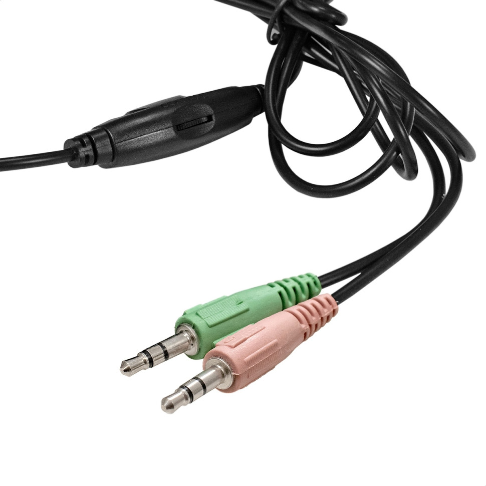 Наушники полноразмерные с микрофоном (гарнитура) ExeGate Office HS-120S (2x3.5мм, динамик 40мм, 20-20000Гц, длина кабеля 2м, регулировка громкости)