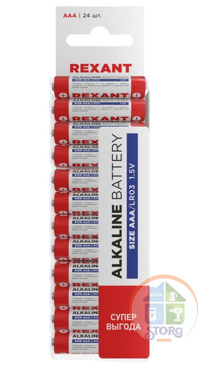 Элемент питания AAA/LR03 "REXANT" 30-1013 24 шт