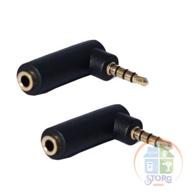 Переходник H163 Aux угловой jack 3,5mm (мама) to 4pin (папа)  (20pcs)
