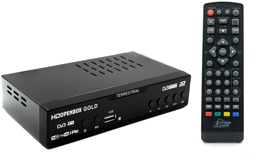 Цифровой ресивер DVB-T2  OPENBOX T777 ( Мощный процессор, дисплей,МЕТАЛ корпус,HD 1080p, Dolby Digital AC3, возмож подкл Wi-Fi, YouTube, IPTV)