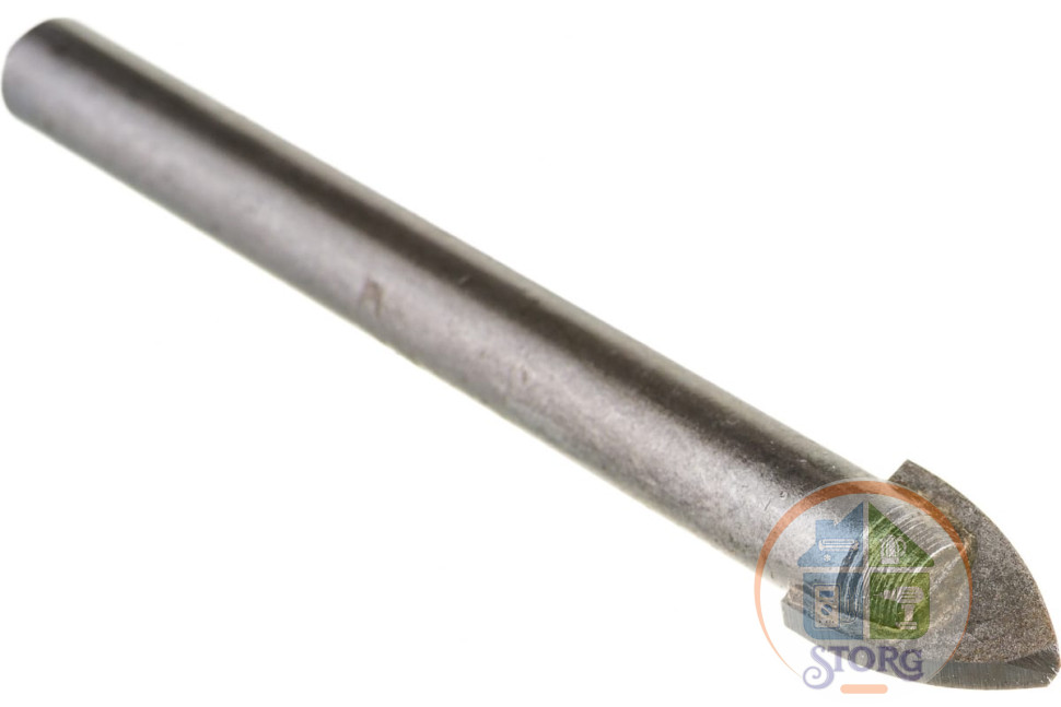 1055-03-10 Сверло по стеклу и кафелю, d 10мм, круглый хвостовик, 2 грани, Sturm!