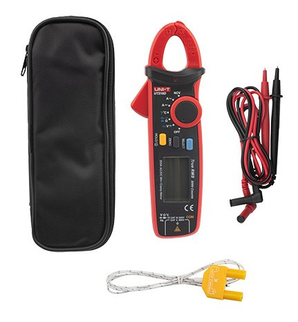 Токовые клещи UNI-T UT-210D (измерение постоян. и перемен. тока до 200 A, постоян. и перемен. напряжения, емкости и сопротивления, проверки  цепи, Температура: -40°С ... +1000°С)