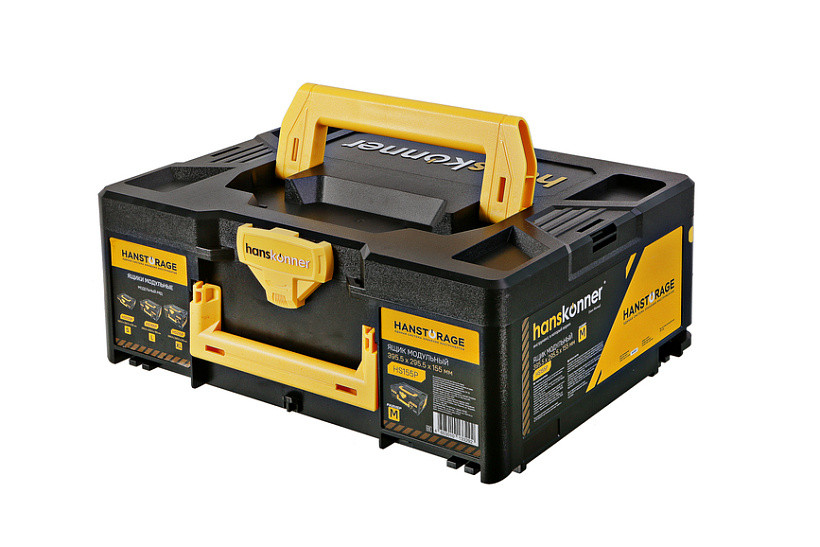 Ящик модульный размер “M” Hanskonner HS155P, единая система хранения HANSTORAGE, 395.5x295.5x155мм