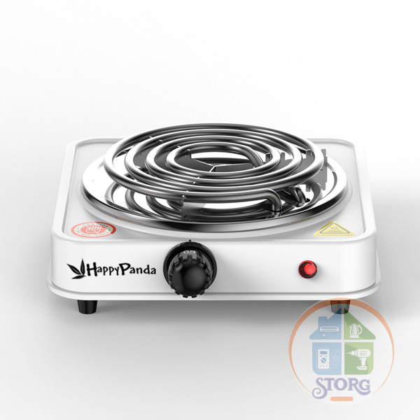 Плита электрическая Happy Panda HP-08W 1500Вт 150мм 1конф/спир бел, антипригарное эмалевое покрытие