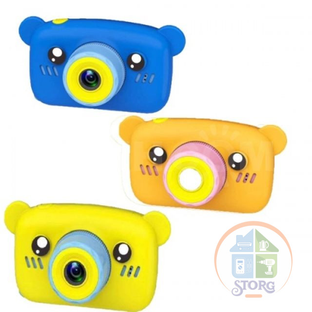 Детская цифровая камера (фотоаппарат) Fun Camera Bear мишка с играми, 8мп, 1080 FHD
