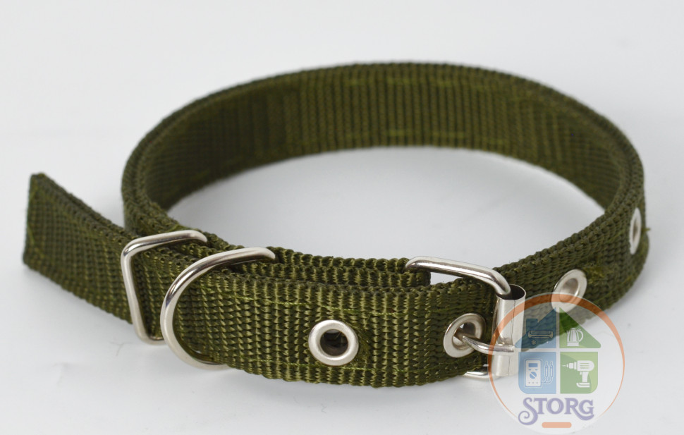 Ошейник брезентовый капроновый двухслойный S-TORG HM-45, д-43.7 см, ш-2 см