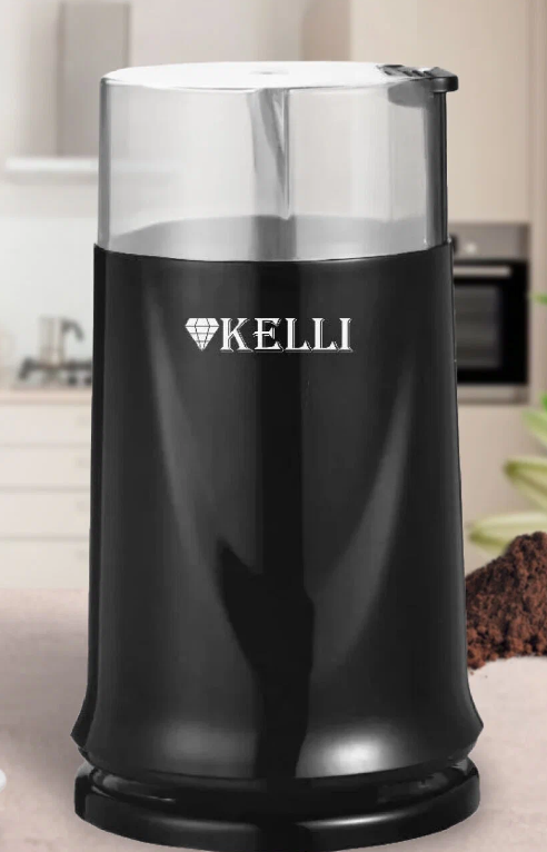 Кофемолка KELLI KL-5112, черный, 300Вт, объем 70г, блокировка включения при снятой крышке