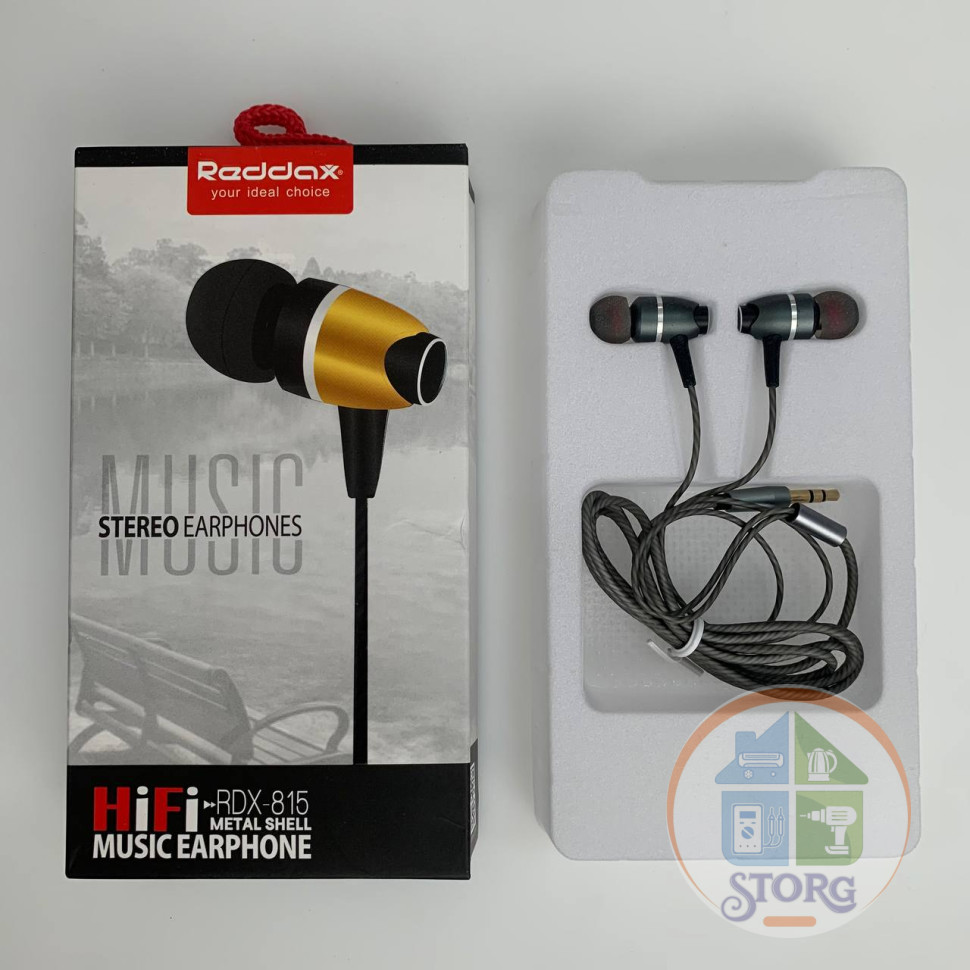 Вакуумные внутриканальные наушники Reddax RDX-815 серый