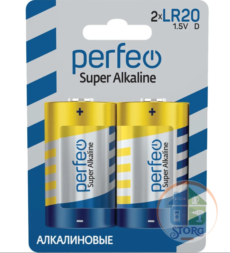 Элемент питания Perfeo LR20/2BL Super Alkaline