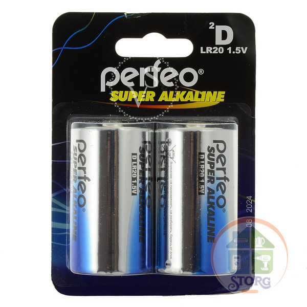 Элемент питания Perfeo LR20/2BL Super Alkaline