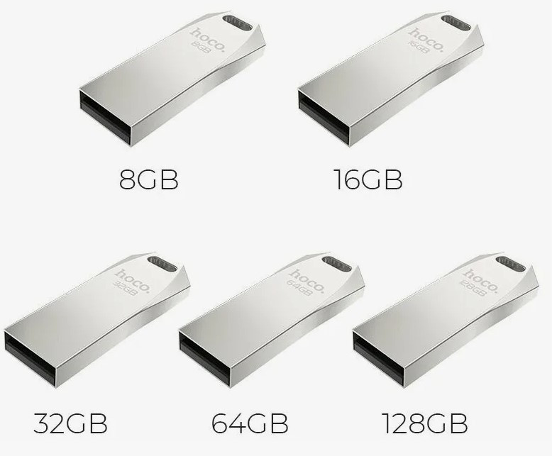 Флеш-накопитель HOCO 8Gb USB2.0 UD4 Intelligent Серебристый