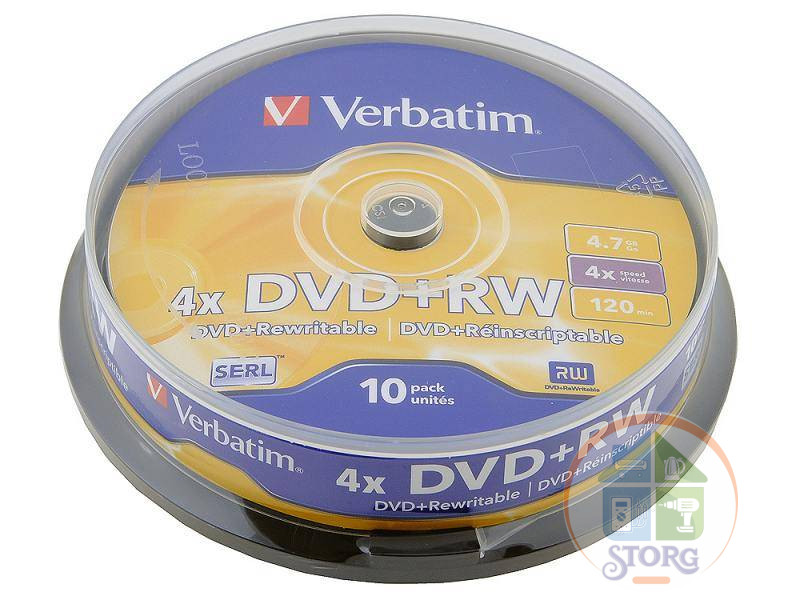 VERBATIM DVD-RW 4,7 GB 4x CB/10