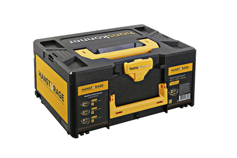 Ящик модульный размер "L" Hanskonner HS185P, единая система хранения HANSTORAGE,395.5x295.5x185мм