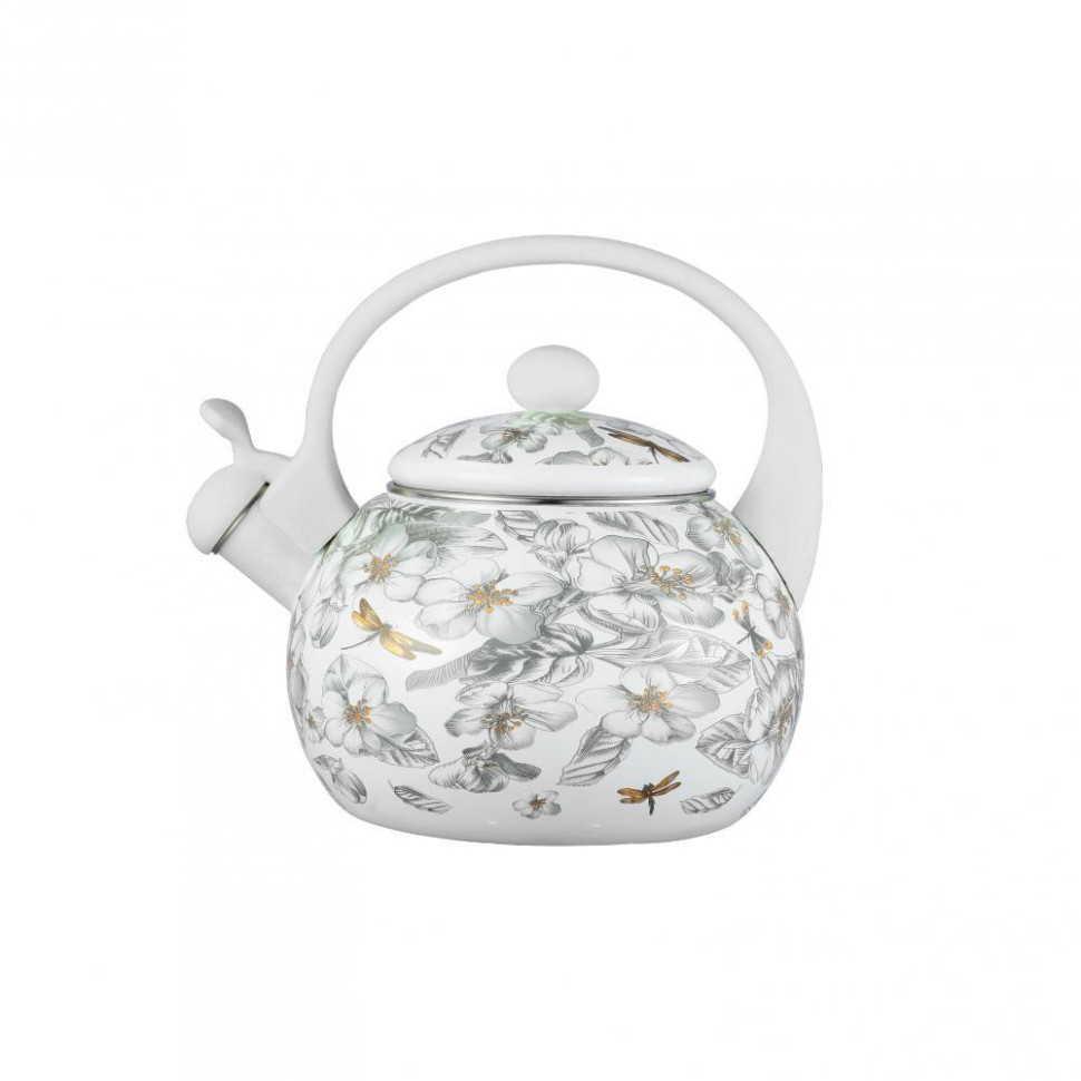 Чайник эмалированный со свистком KELLI KL-4499, 3-х слойное внешнее и внутреннее покрытие