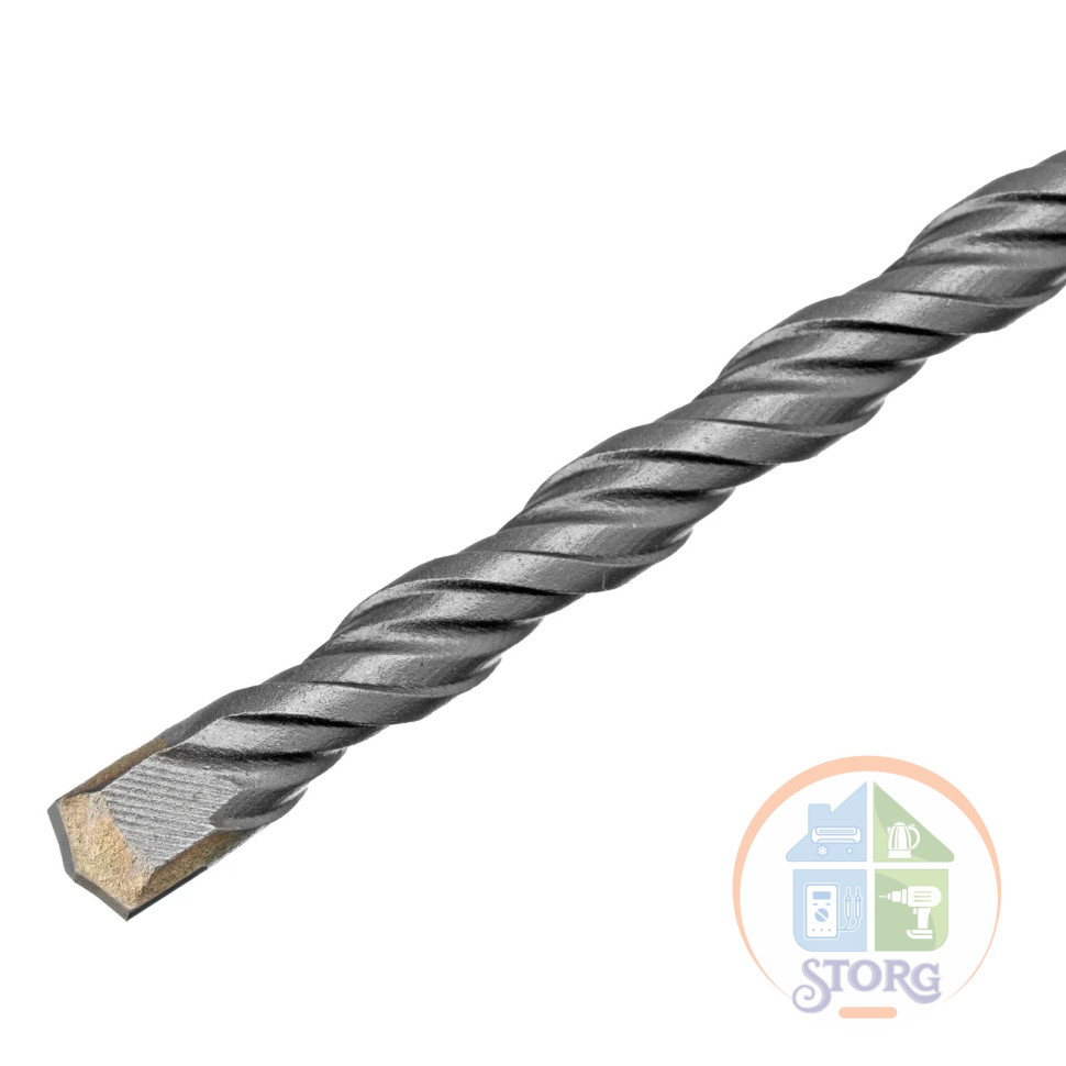 Бур по бетону, двойная спираль, Cobalt W-tip, 6x210 мм, SDS PLUS// Denzel