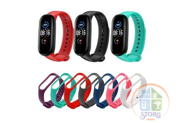 Силиконовый ремешок для Xiaomi Mi Band 5/6 розовый