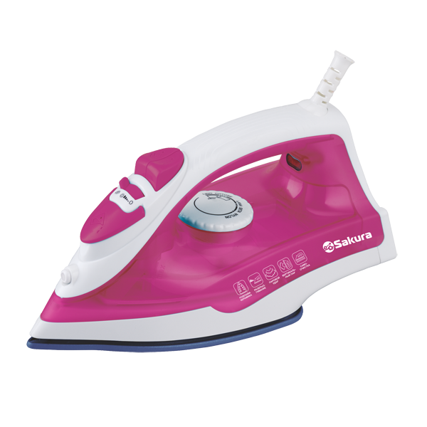 Утюг SAKURA SA-3063NP, 1800Вт, тефлон.подошва, пар.увлажнение, самоочистка Утюг SAKURA SA-3063NP, 1800Вт, тефлон.подошва, пар.увлажнение, самоочистка