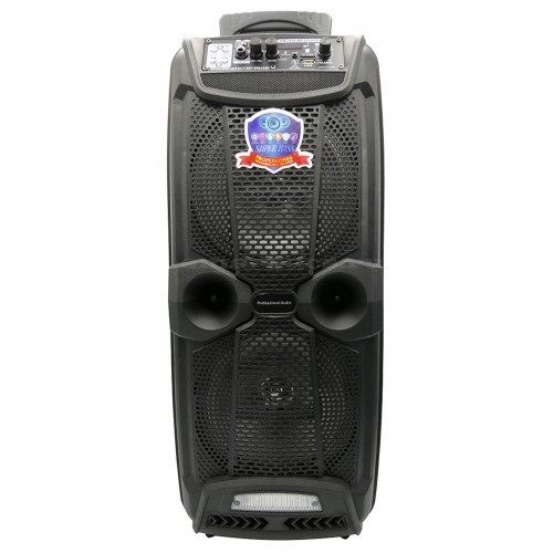 Бумбокс+Bluetooth+USB+SD+радио+аккумулятор+микрофон+пульт+светомузыка LT-2803