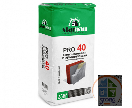 StarBau  PRO 40 Клей для приклейки и армировки (25 кг)