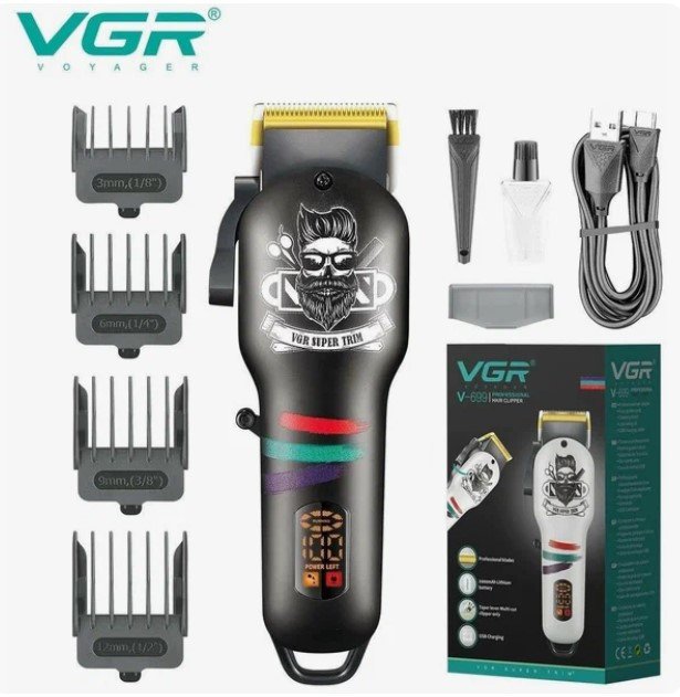 Машинка для стрижки VGR V-699 Professional, АКБ 200мин, так и от сети 220в Машинка для стрижки VGR V-699 Professional, АКБ 200мин, так и от сети 220в