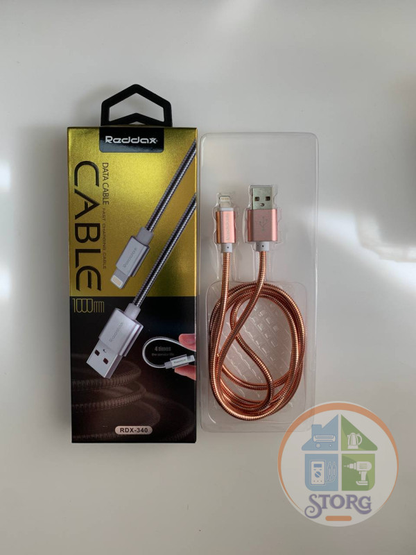 USB кабель Reddax RDX-340 lighting розовое золото металл