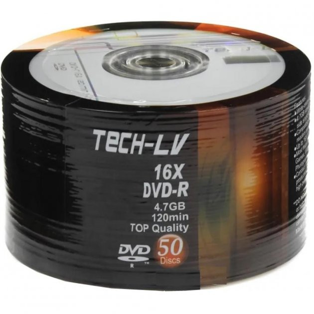 DVD диск Tech-LV  DVD-R 4,7Gb 16x