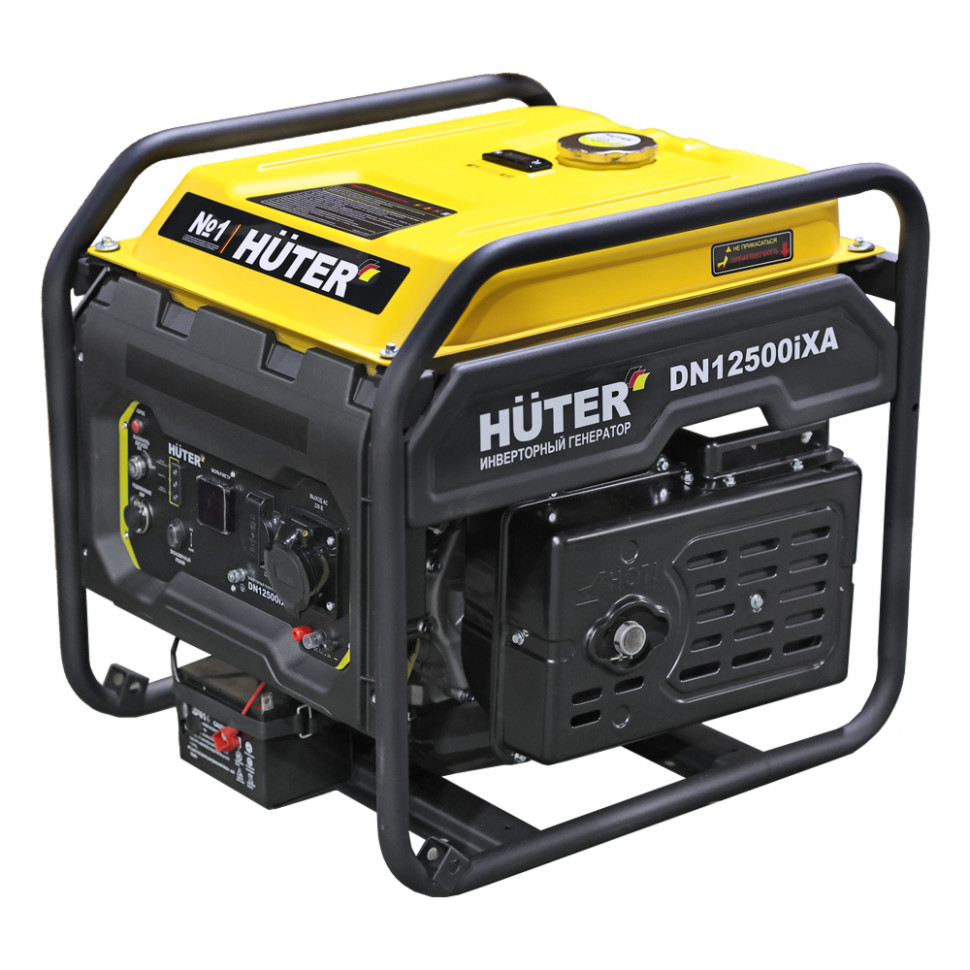 Генератор бензиновый инверторный Huter DN12500iXA (8/9кВт, 220В, 4-такт., 25л, руч./эл.старт, чист.синус., AVR)