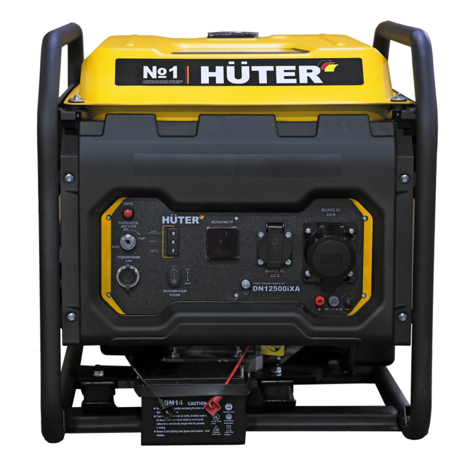 Генератор бензиновый инверторный Huter DN12500iXA (8/9кВт, 220В, 4-такт., 25л, руч./эл.старт, чист.синус., AVR)