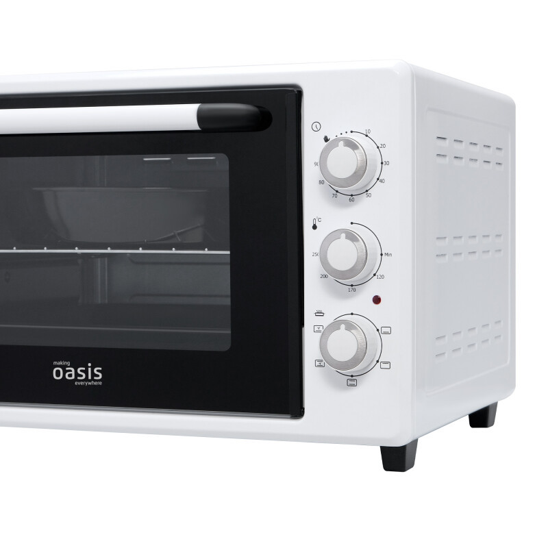 Духовой шкаф making Oasis everywhere M-40CW1, белый, 40 л, 1500Вт, конвекция, 5 режимов, таймер