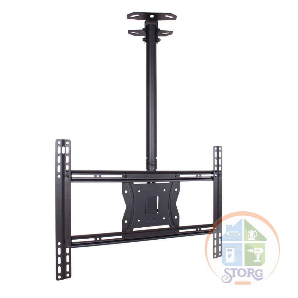 Кронштейн потолочный для телевизора Kromax COBRA-4 черный 15"-75" макс.65кг поворот и наклон