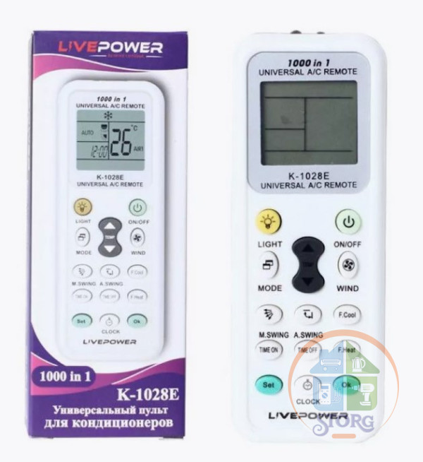 Пульт универсальный для кондиционеров Live-Power K-1028E