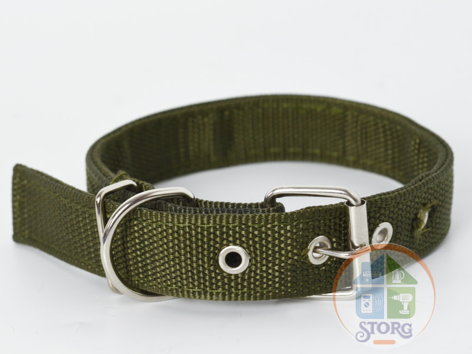 Ошейник брезентовый капроновый двухслойный S-TORG HM-47, д-53 см, ш-3 см