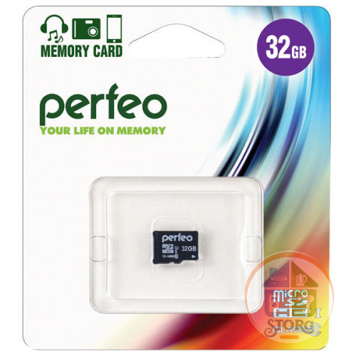 Карта памяти Perfeo microSD 32GB High-Capacity (Class 10) w/o Adapter economy series