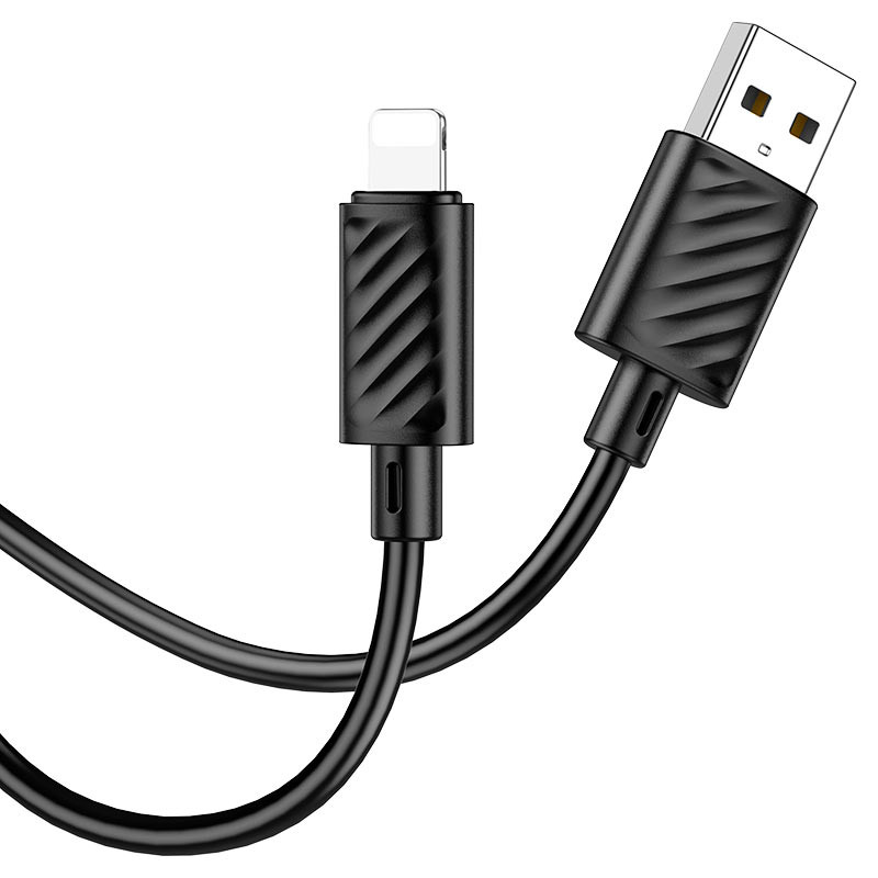 Дата-кабель HOCO X88 USB 2м Lightning (Черный)