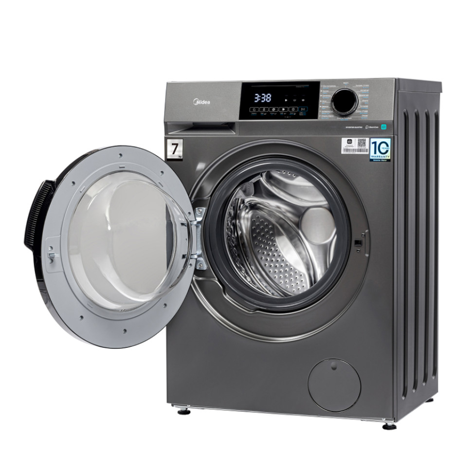 Стиральная машина MIDEA MFC3712BSW40/S Тёмное серебро, 7кг, 19 прог., инверт., пар, 85х59,5х40,5см Стиральная машина MIDEA MFC3712BSW40/S Тёмное серебро, 7кг, 19 прог., инверт., пар, 85х59,5х40,5см