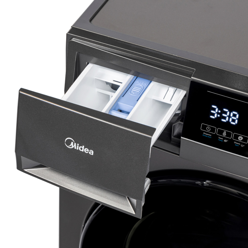 Стиральная машина MIDEA MFC3712BSW40/S Тёмное серебро, 7кг, 19 прог., инверт., пар, 85х59,5х40,5см Стиральная машина MIDEA MFC3712BSW40/S Тёмное серебро, 7кг, 19 прог., инверт., пар, 85х59,5х40,5см