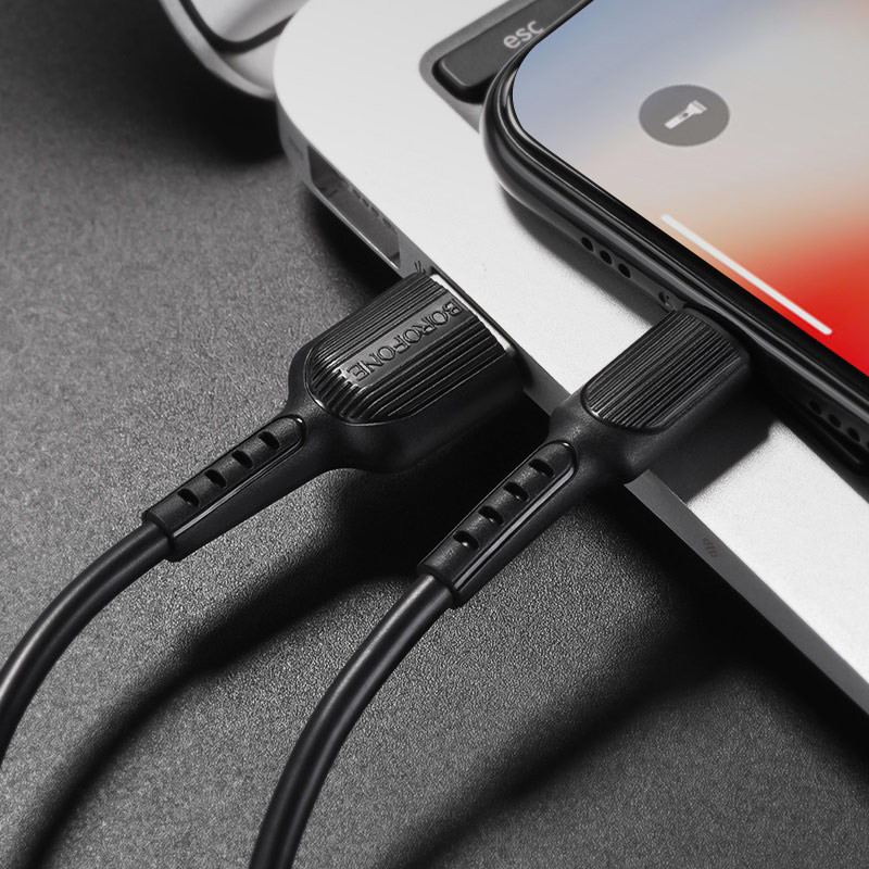 Кабель USB Borofone BX16 Easy  Micro 1000mm (black)